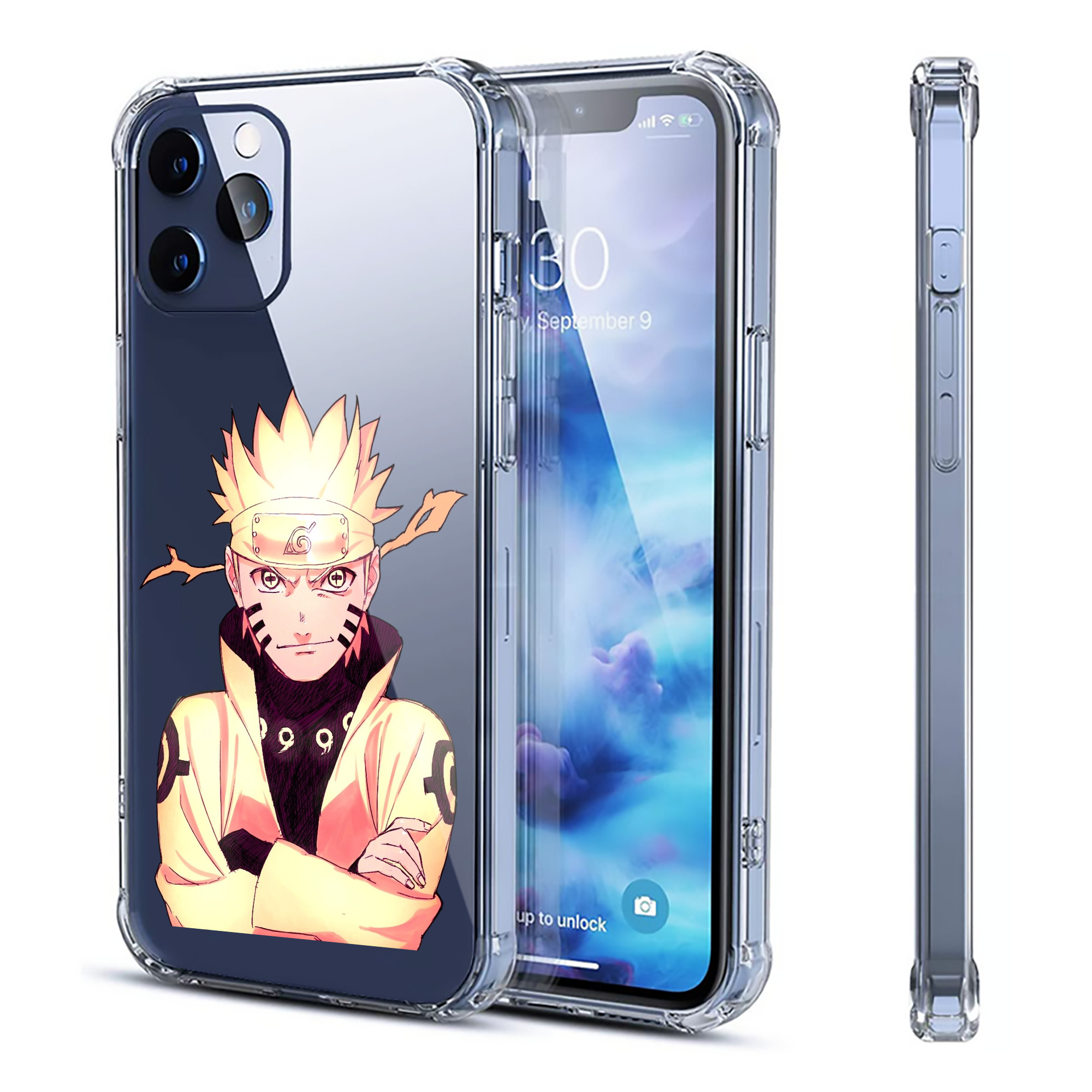 （画像用） NARUTO -ナルト- うずまき ナルト Uzumaki Naruto 【iPhone 12シリーズ対応】透明スマホケース（クリアソフトケース）